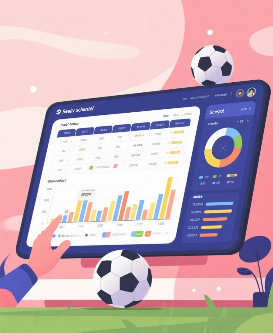 賽程追蹤與比賽資訊面板示意圖